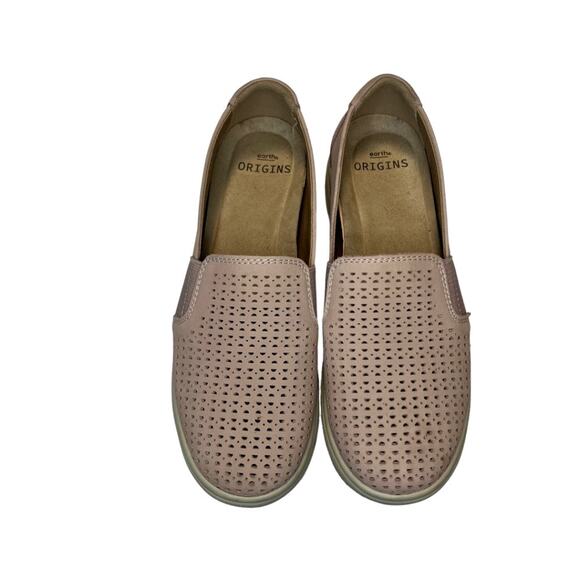 Earth Origins Elin Pale Pink Cut Out Leather Slip On Sneakers Size 6 Comfort - Picture 14 of 14